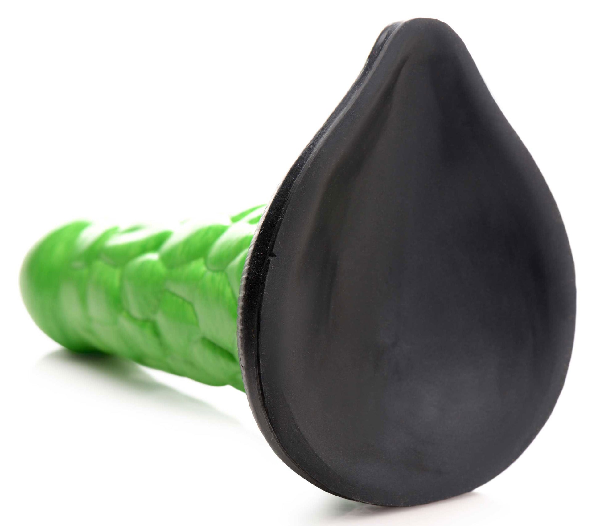 Radioactive Reptile Thick Scaly Silicone Dildo - Green - Not Very Vanilla