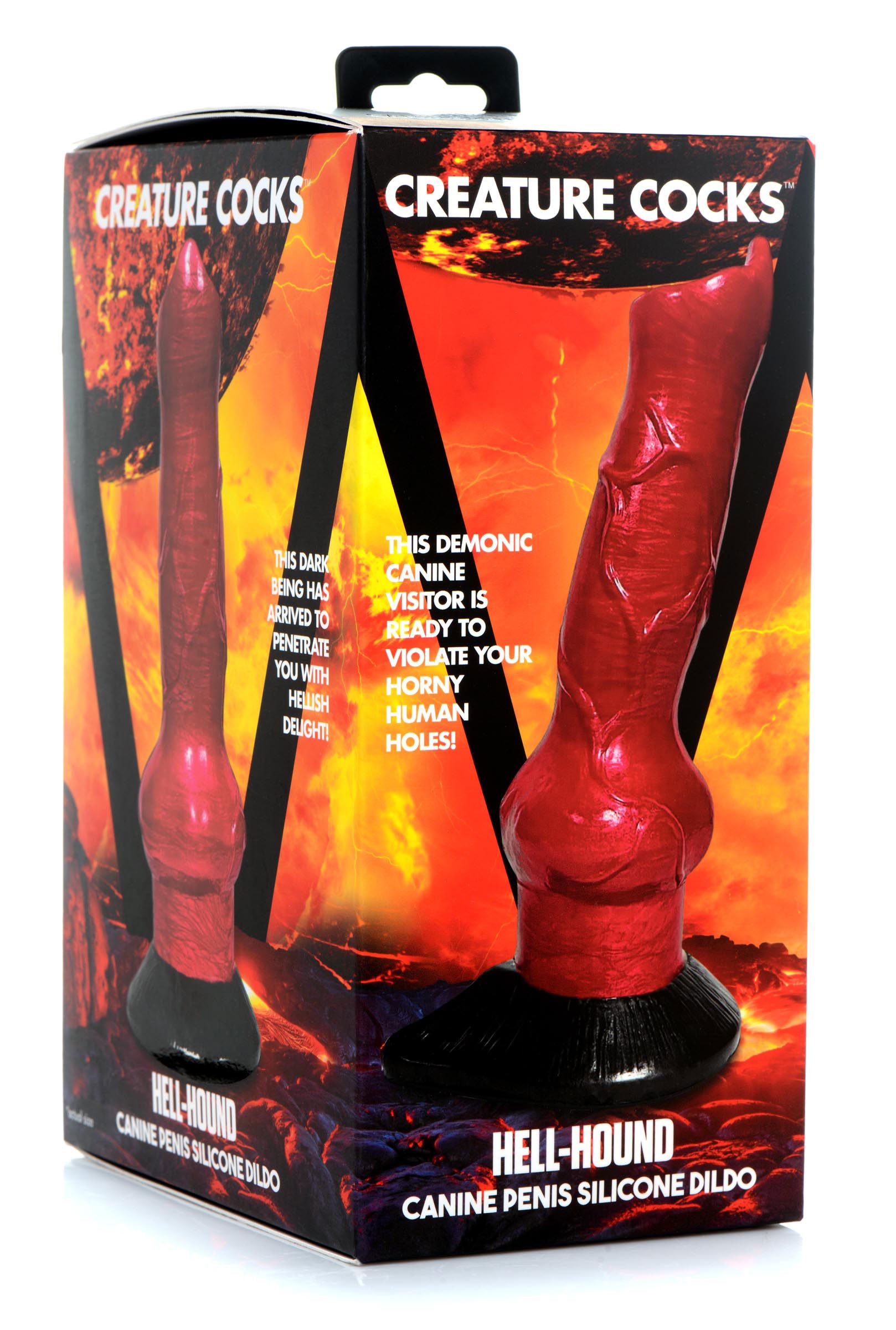 Hell-Hound - Canine Penis Silicone Dildo - Red - Not Very Vanilla