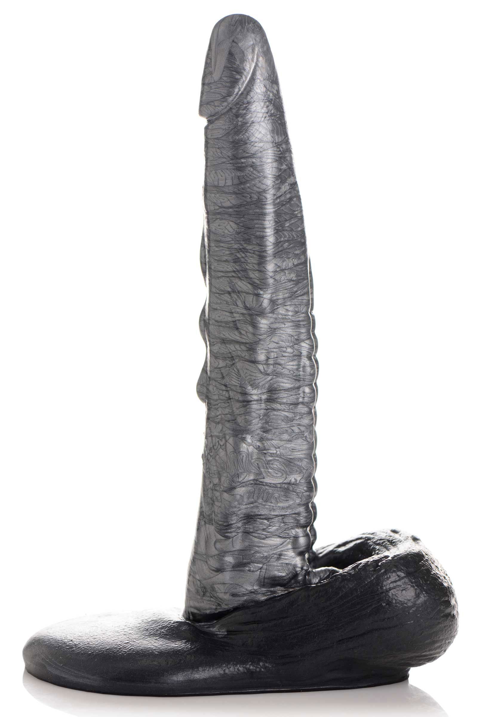 The Gargoyle Rock Hard Silicone Dildo - Silver - Not Very Vanilla