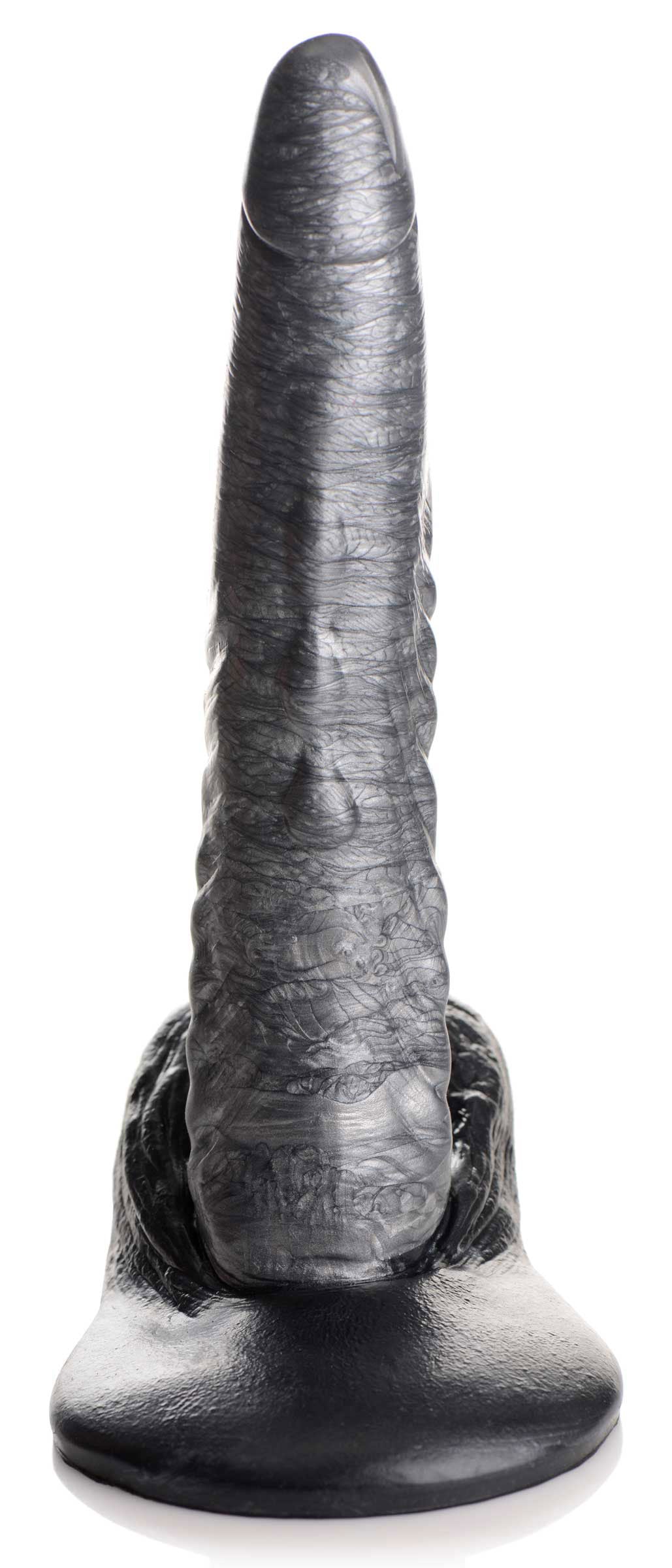 The Gargoyle Rock Hard Silicone Dildo - Silver - Not Very Vanilla