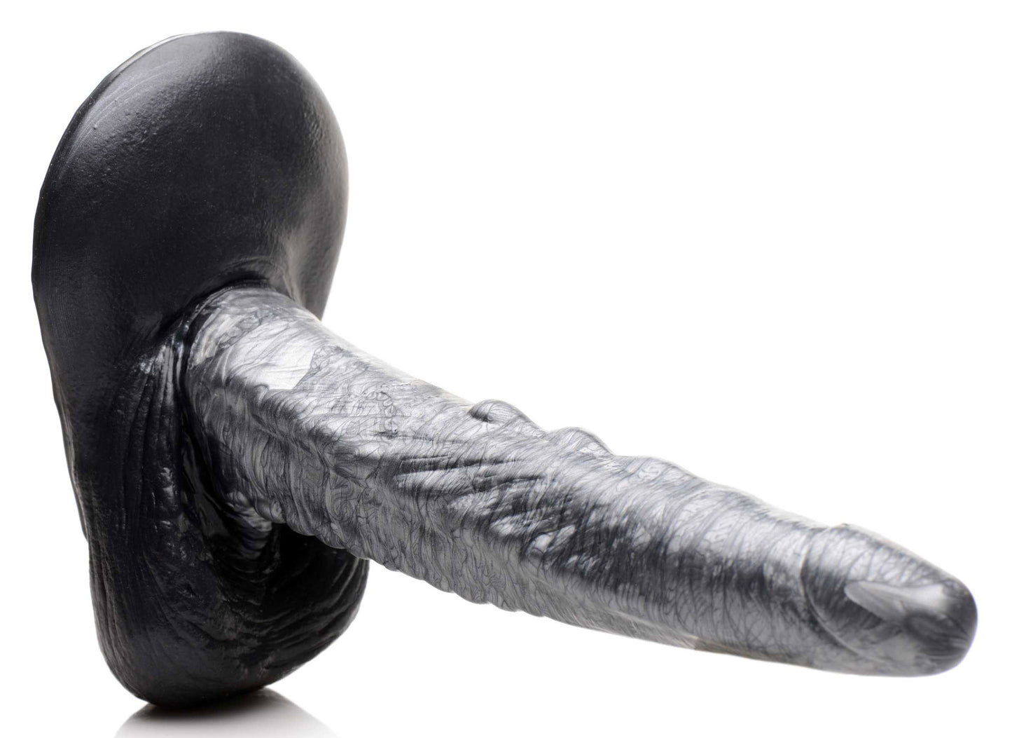 The Gargoyle Rock Hard Silicone Dildo - Silver - Not Very Vanilla