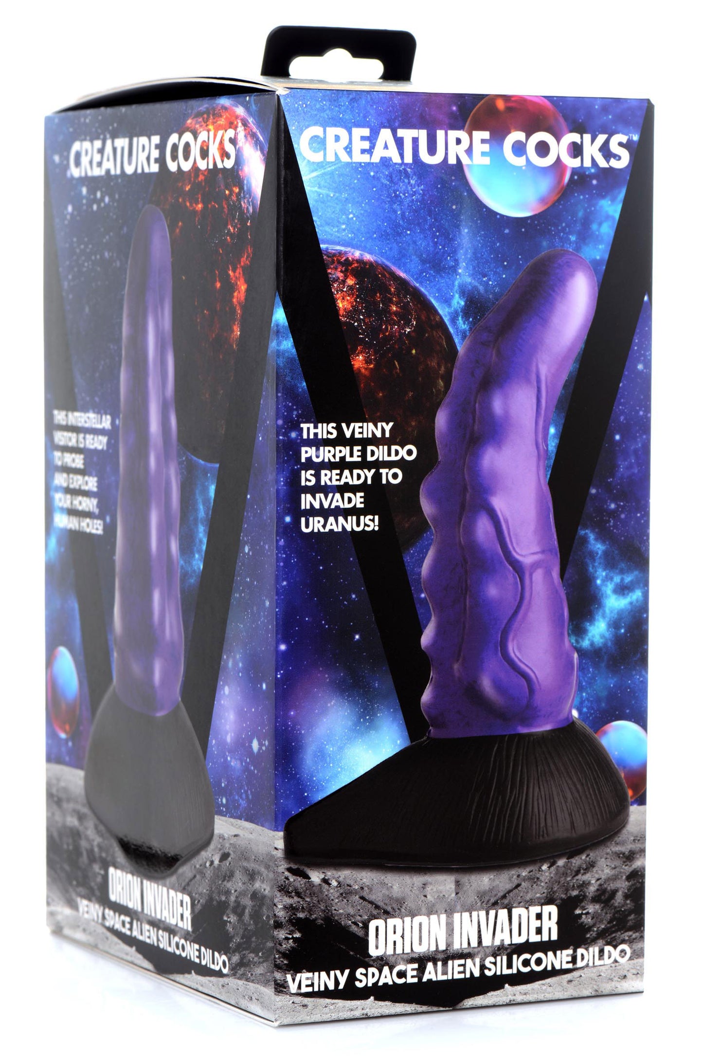 Orion Invader Veiny Space Alien Silicone Dildo - Purple - Not Very Vanilla