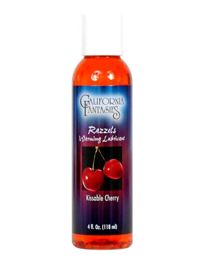 Razzels Warming Lubricant - Kissable Cherry - 4 Oz. Bottle - Not Very Vanilla