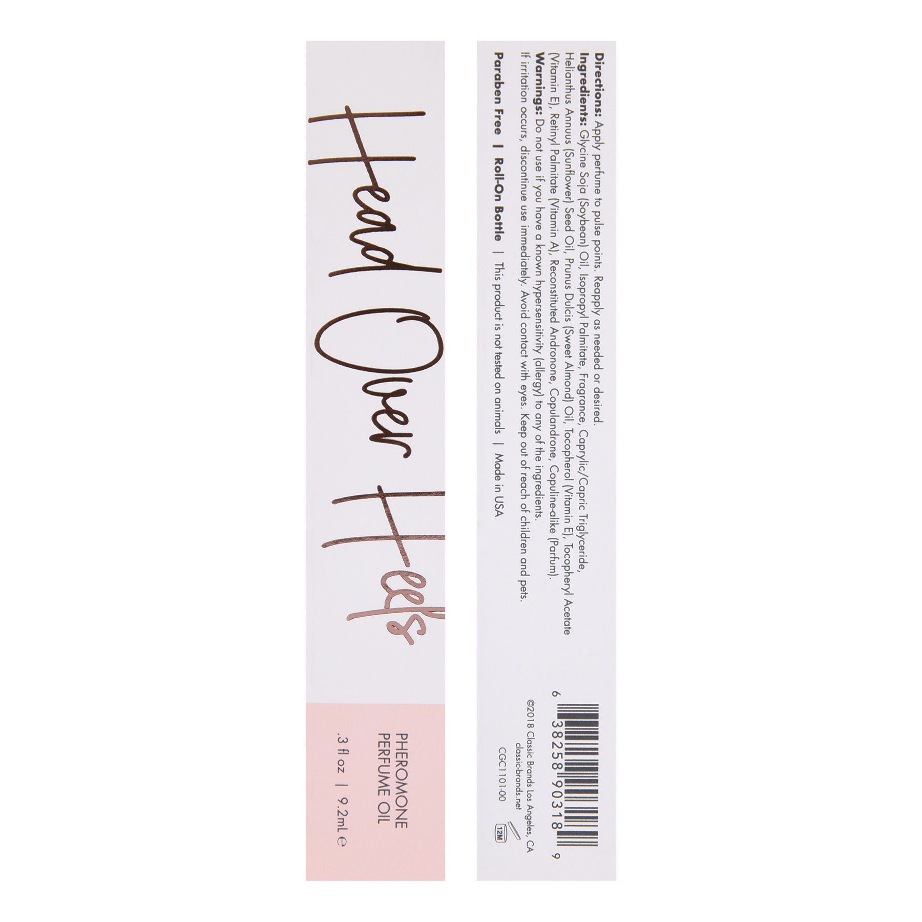 Head Over Heels - Pheromone Perfume Oil - 9.2 ml - Not Very Vanilla