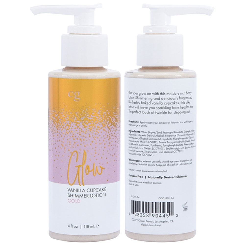 Glow Vanilla Cupcake Shimmer Lotion Gold 4 Oz - Not Very Vanilla