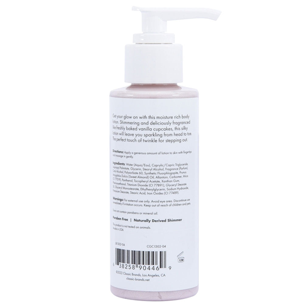 Glow Vanilla Cupcake Shimmer Lotion Pink 4 Oz - Not Very Vanilla