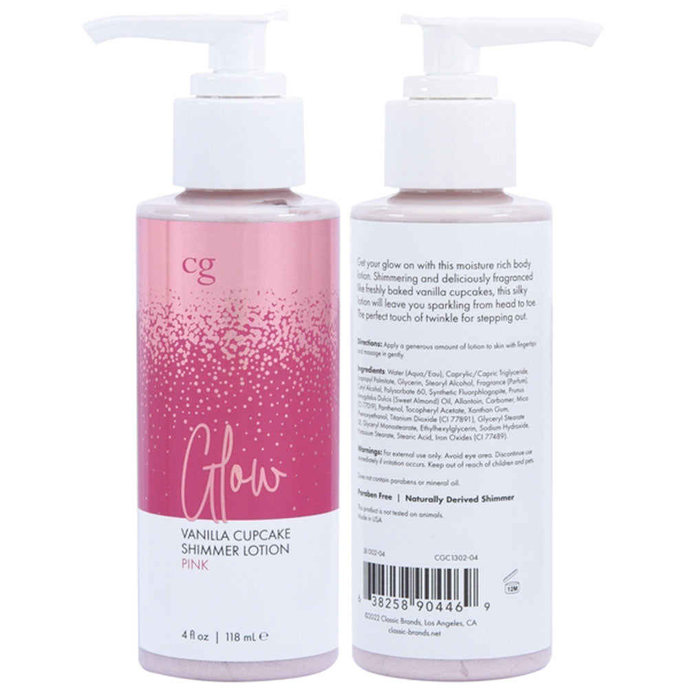 Glow Vanilla Cupcake Shimmer Lotion Pink 4 Oz - Not Very Vanilla