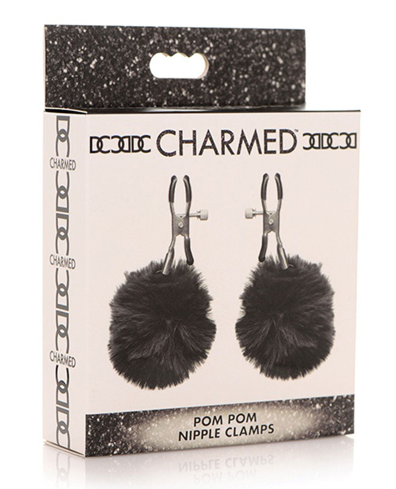 Pom Pom Nipple Clamps - Black - Not Very Vanilla