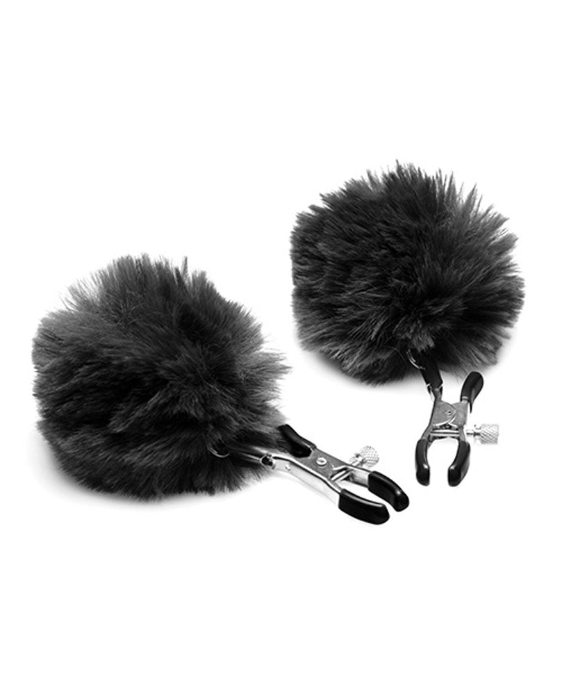 Pom Pom Nipple Clamps - Black - Not Very Vanilla