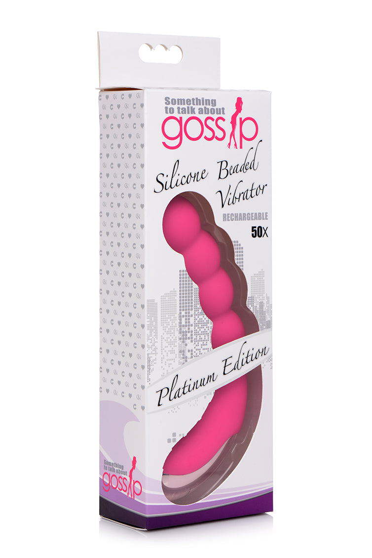 Silicone Beaded Vibrator - Magenta - Not Very Vanilla