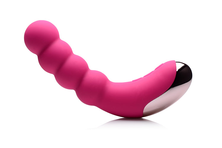 Silicone Beaded Vibrator - Magenta - Not Very Vanilla