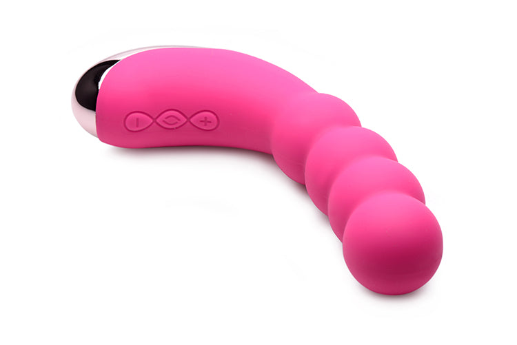 Silicone Beaded Vibrator - Magenta - Not Very Vanilla