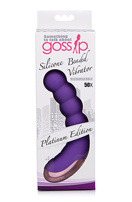 Silicone Beaded Vibrator - Violet - Not Very Vanilla