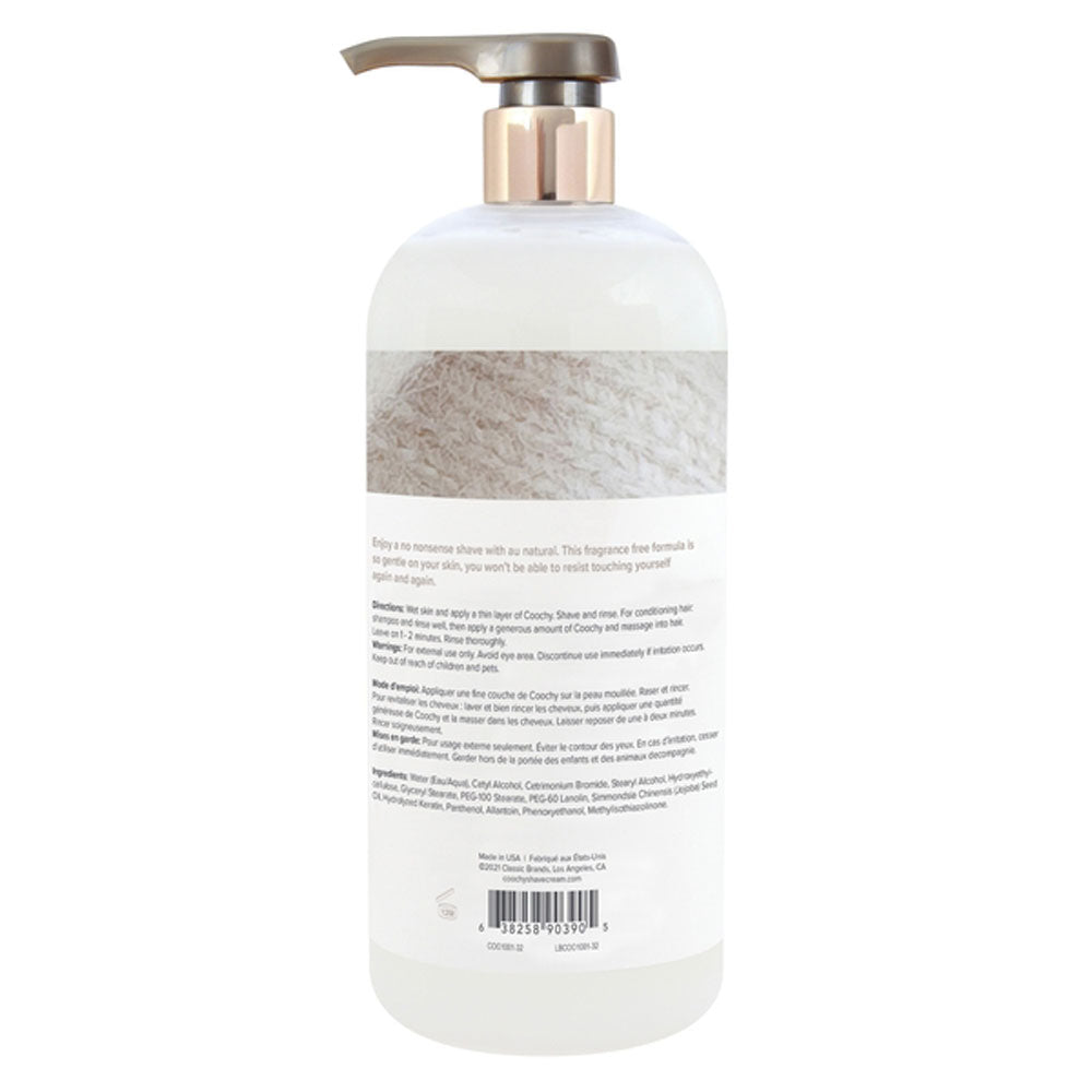 Coochy Shave Cream Au Natural 32 Oz - Not Very Vanilla