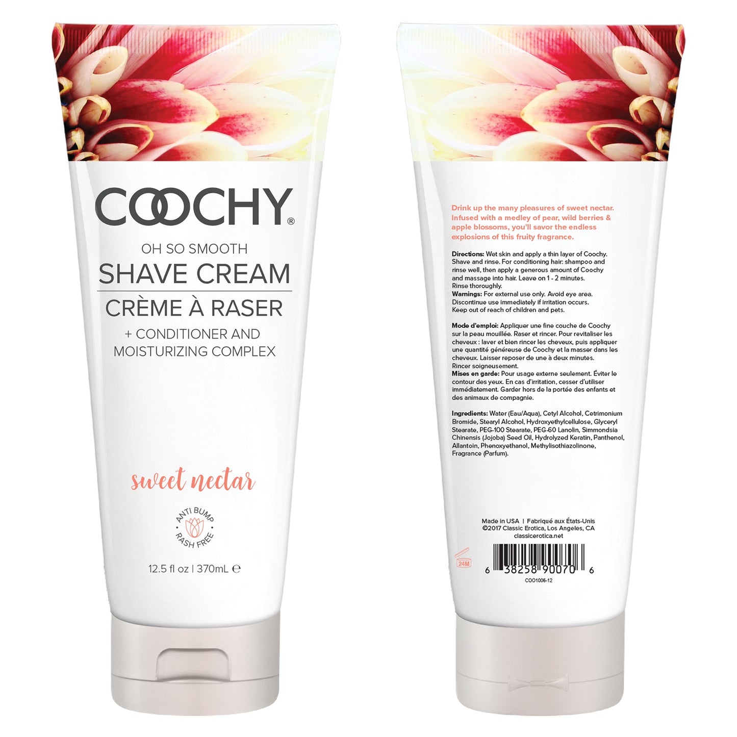 Coochy Shave Cream Sweet Nectar - 12.5 Oz - Not Very Vanilla