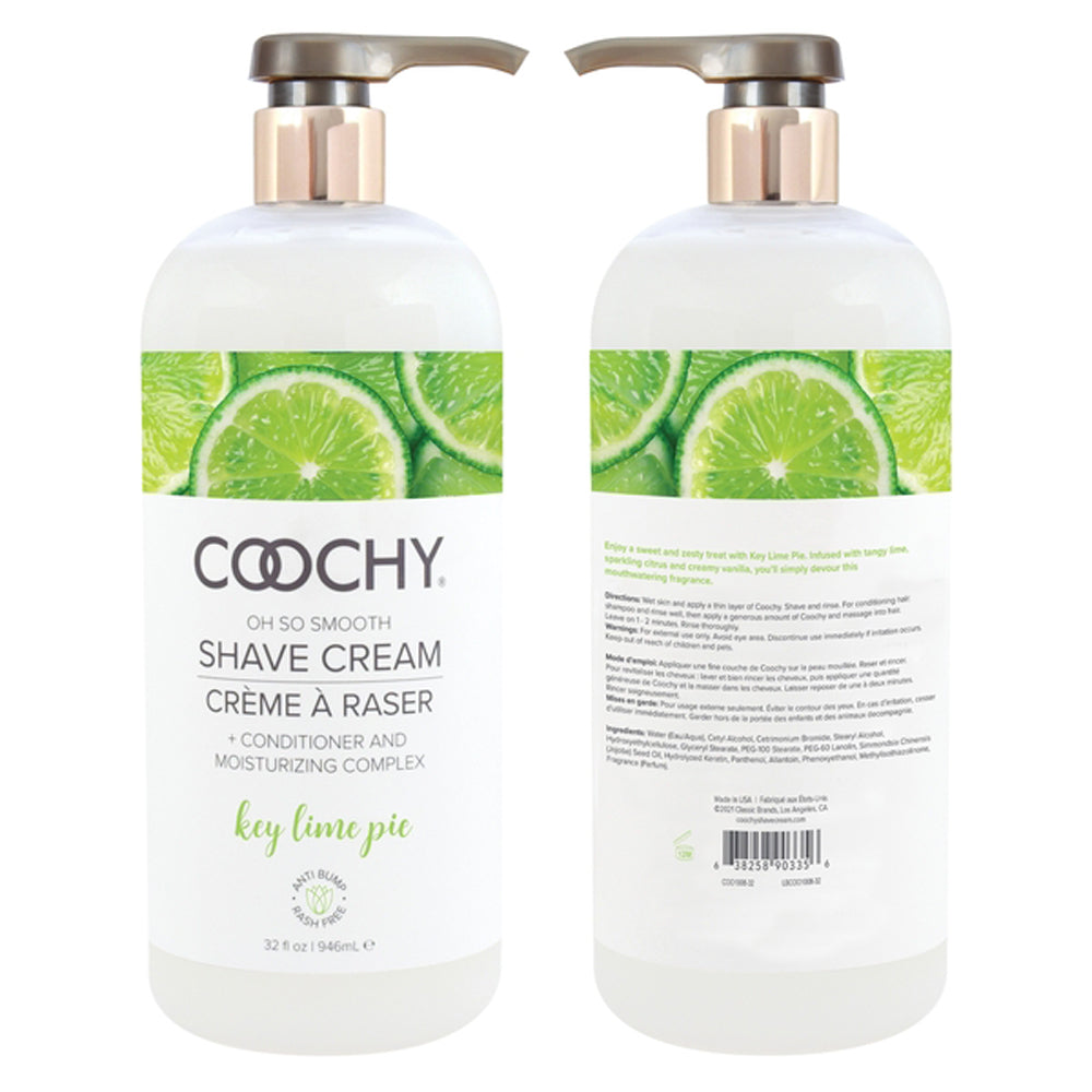 Coochy Shave Cream - Key Lime Pie - 32 Oz - Not Very Vanilla