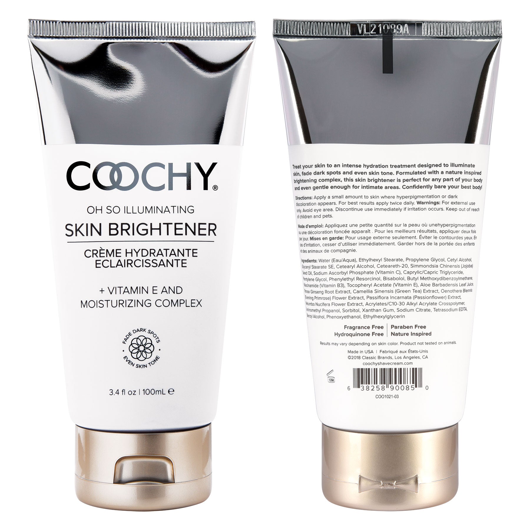 Coochy Oh So Illuminating Skin Brightener 3.4 Fl Oz. / 100ml - Not Very Vanilla