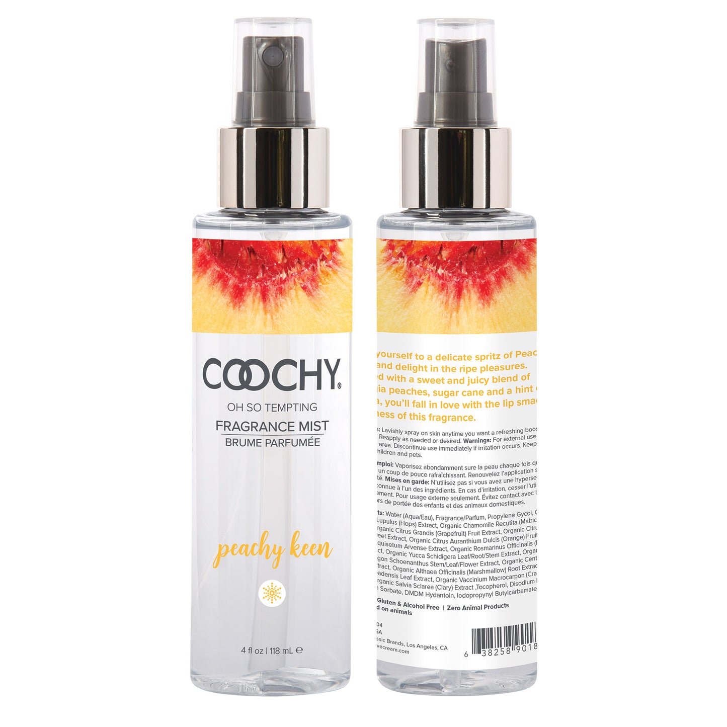 Coochy Oh So Tempting Fragrance Mist - Peachy Keen - 4 Fl. Oz. - Not Very Vanilla