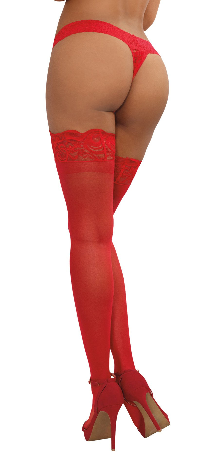 Thigh High - One Size - Red - Not Very Vanilla