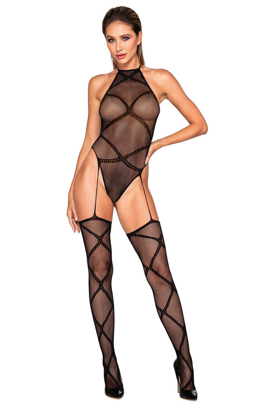 Teddy Bodystocking - One Size - Black - Not Very Vanilla