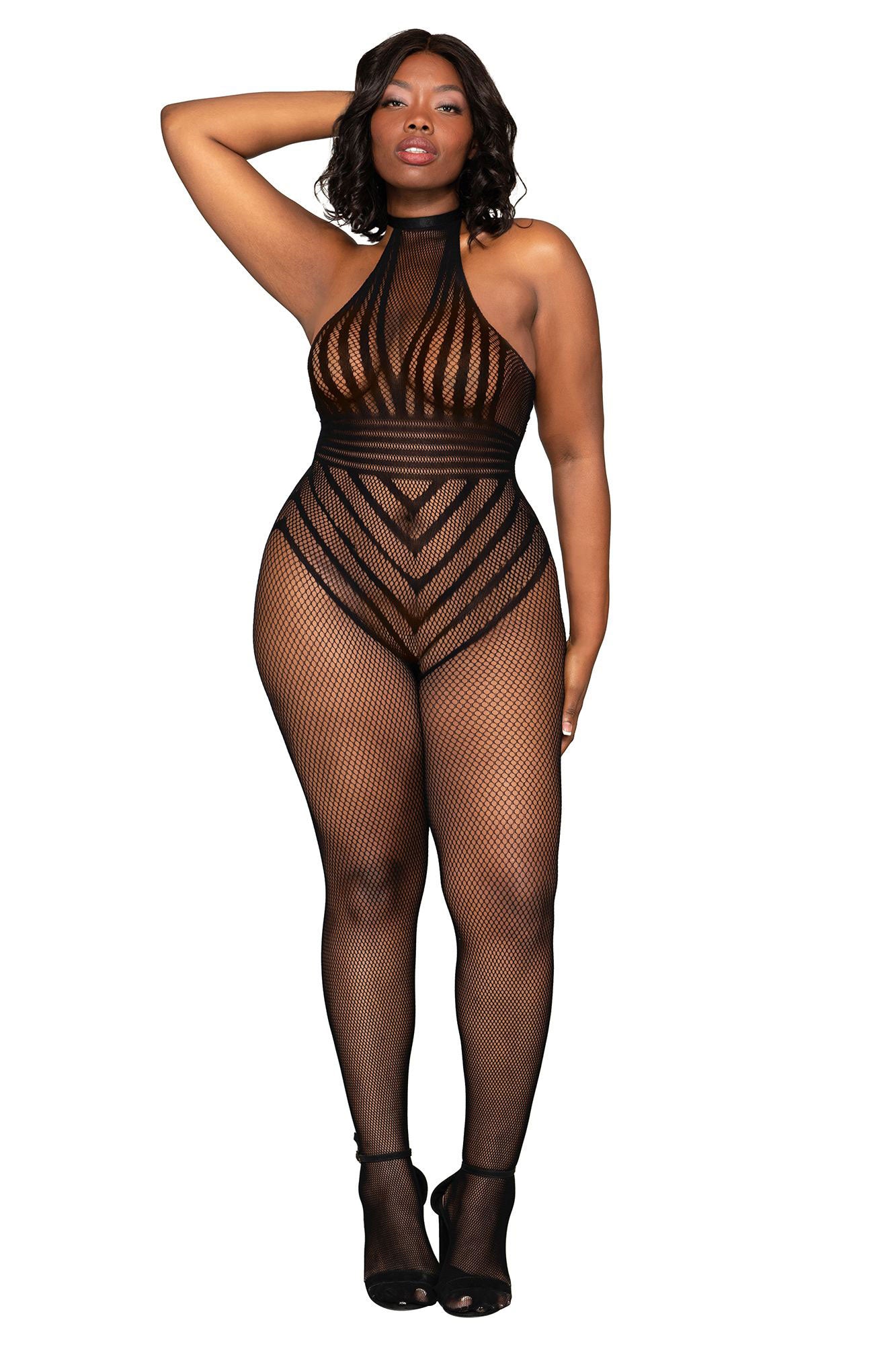 Bodystocking - Queen Size - Black - Not Very Vanilla