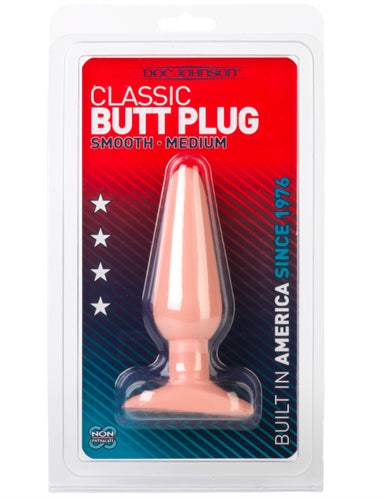 Classic Butt Plug Smooth - Medium - White - Not Very Vanilla