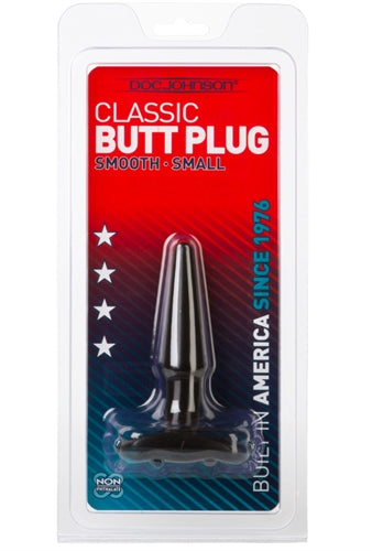 Classic Butt Plug Smooth - Small - Black - Not Very Vanilla