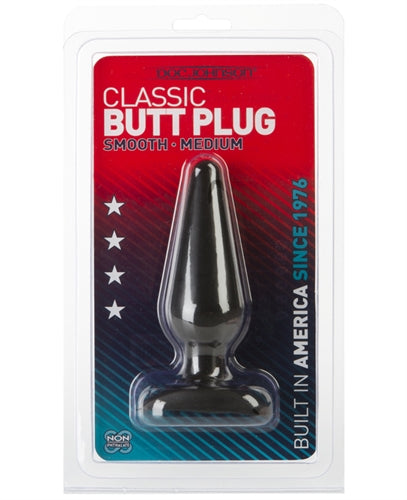 Classic Butt Plug Smooth - Medium - Black - Not Very Vanilla