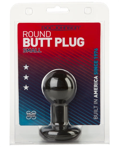 Round Butt Plug - Small - Black - Not Very Vanilla