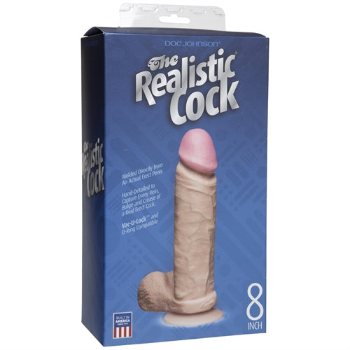 The Realistic Cocks 8 Inch - White - Not Very Vanilla