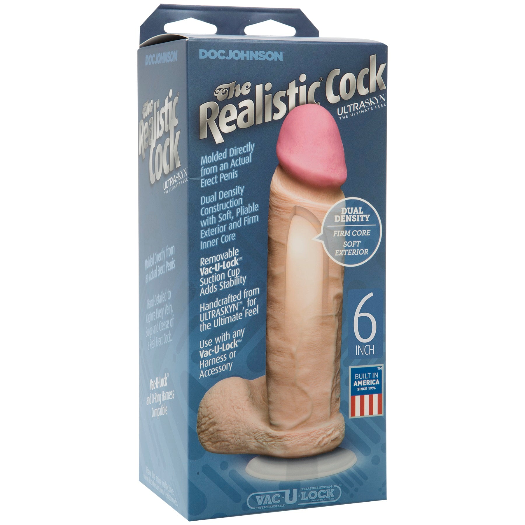 The Realistic Cock Ultraskyn 6 Inch - White - Not Very Vanilla