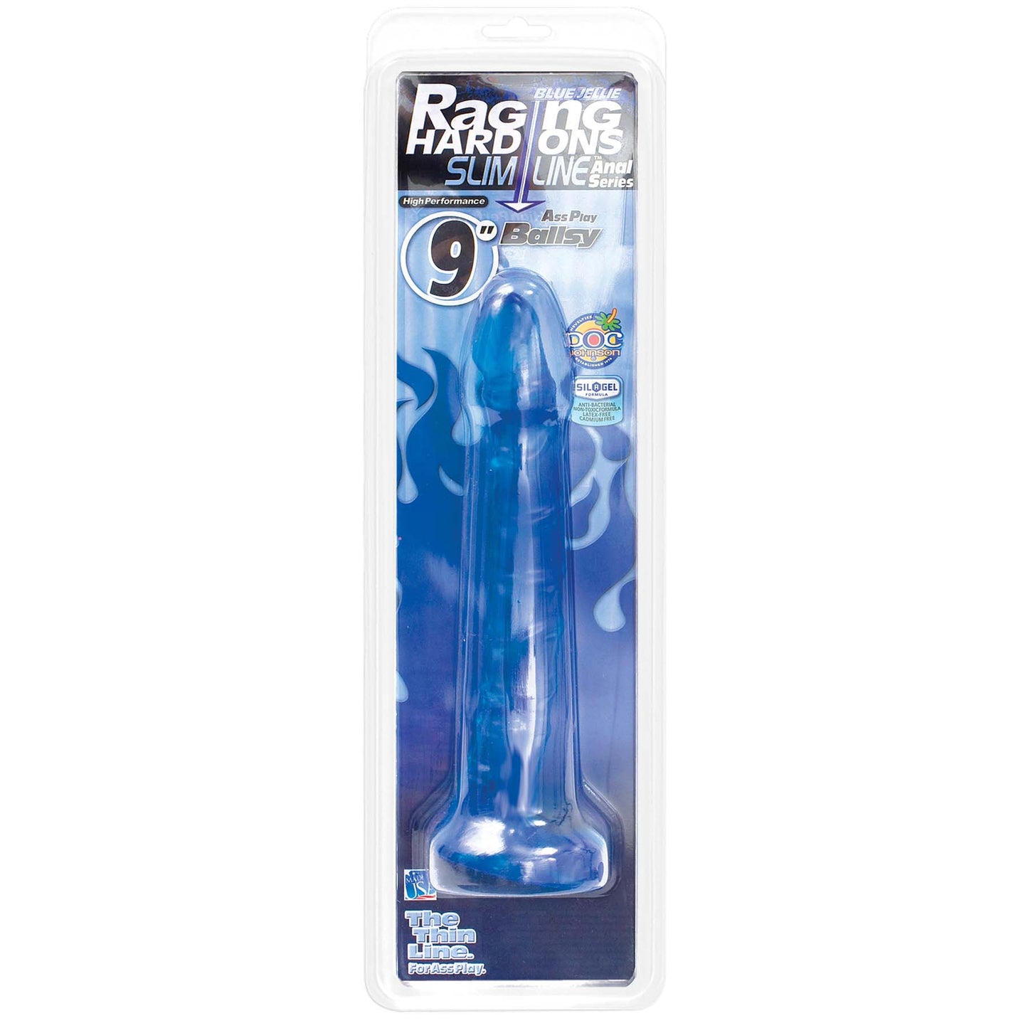 Raging Hard-Ons Slimline Cobalt Blue Jellie - 9" Ballsy