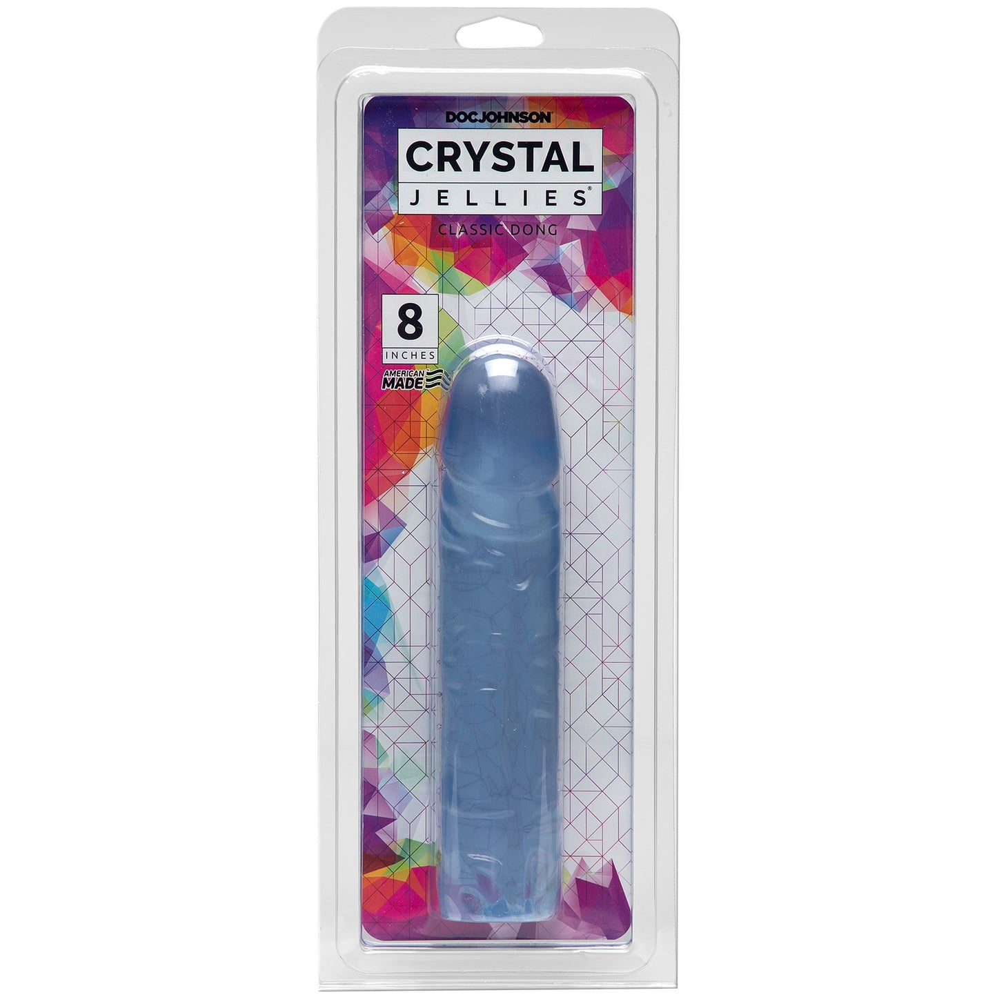 Crystal Jellies Classic Dong 8 Inch - Clear - Not Very Vanilla