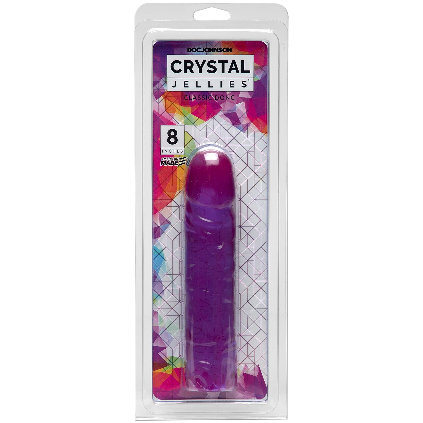 Crystal Jellies Classic Dong 8 Inch - Purple - Not Very Vanilla