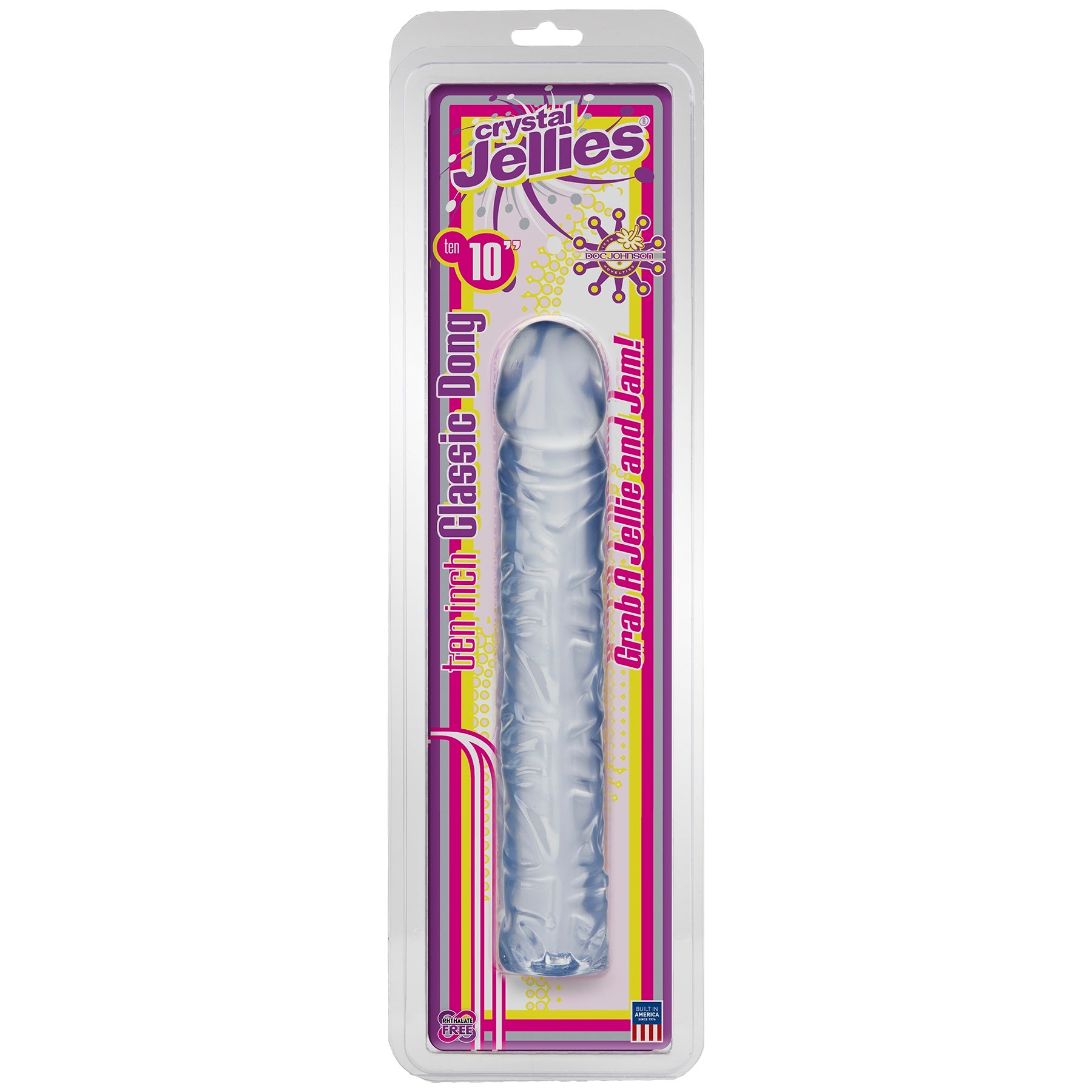 Crystal Jellies Classic Dong 10 Inch - Clear - Not Very Vanilla