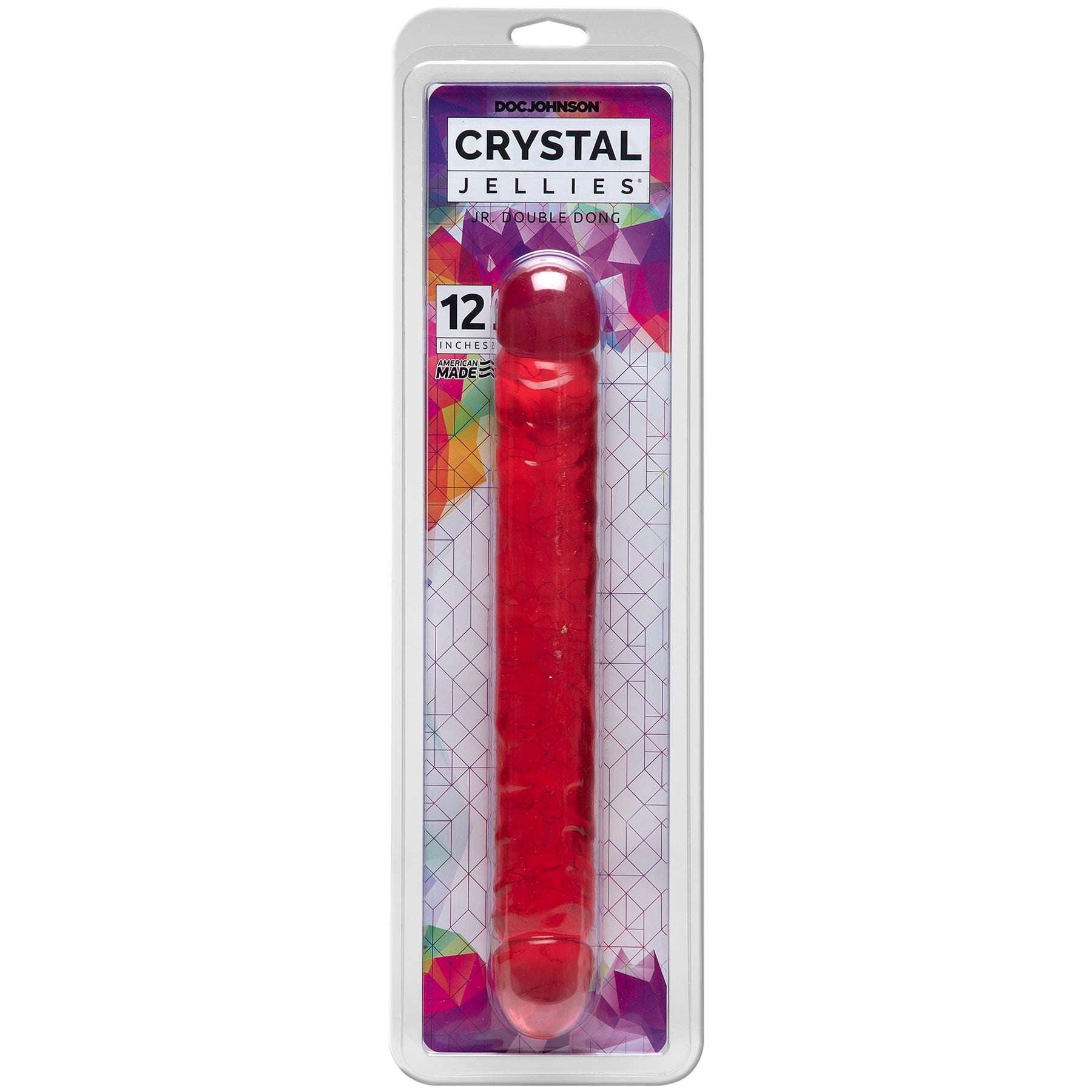 Crystal Jellies Jr. Double Dong 12 Inch - Pink - Not Very Vanilla