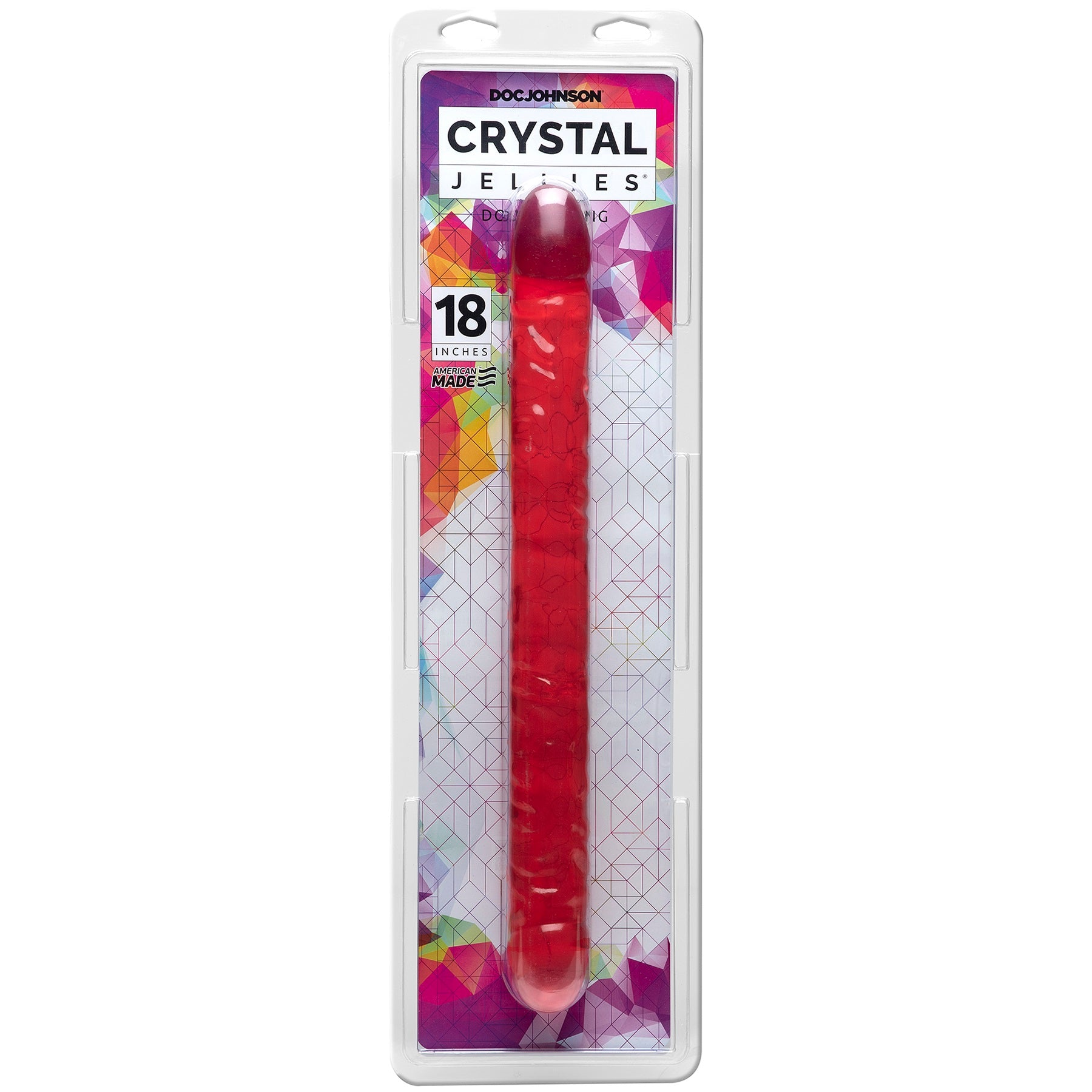 Crystal Jellies 18 Inch Double Dong - Pink - Not Very Vanilla