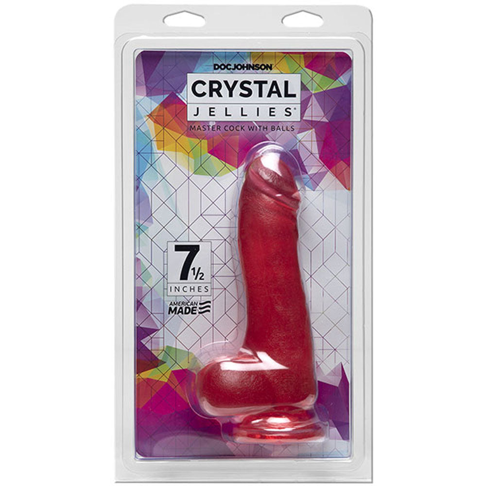 Crystal Jellies - 7.5 Inch Master Cock With Balls - Not Very Vanilla