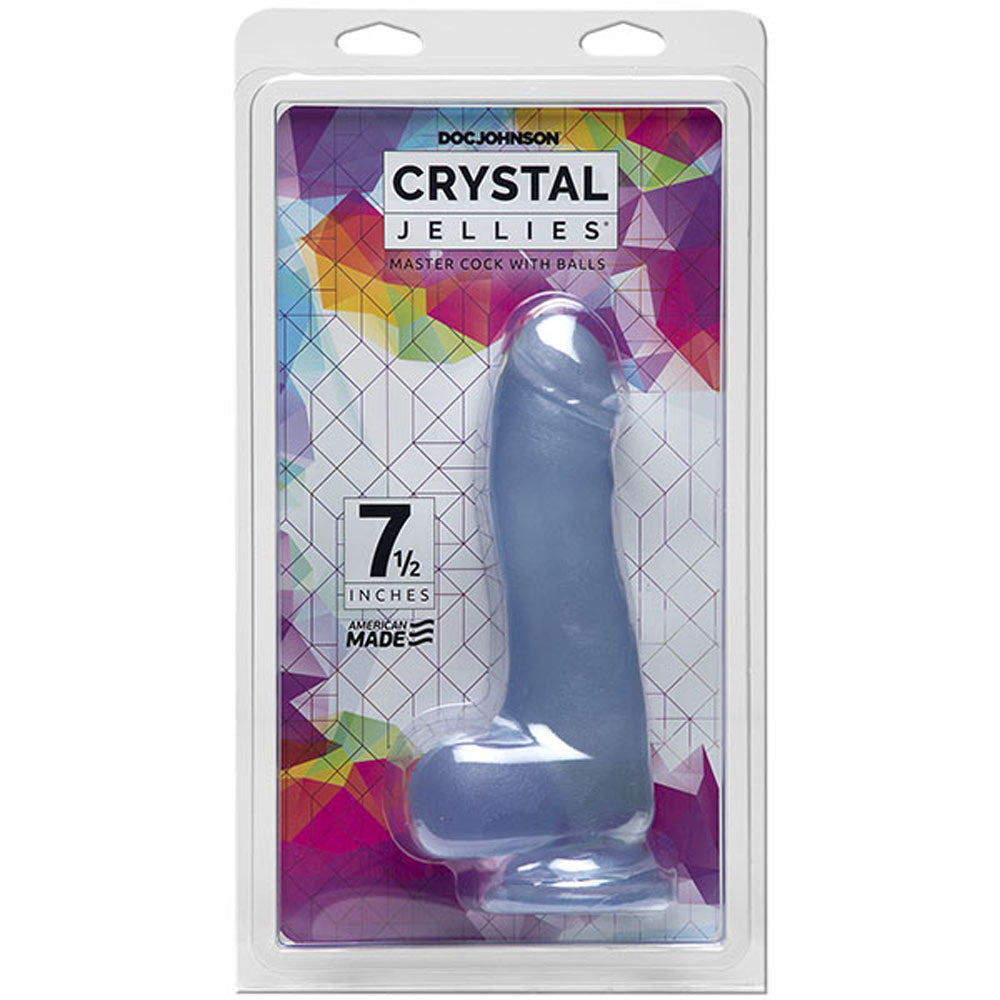 Crystal Jellies - 7.5 Inch Master Cock With Balls - Not Very Vanilla