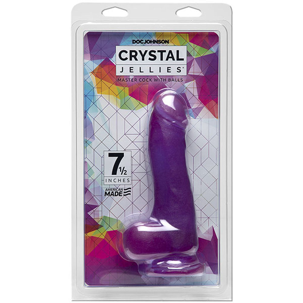 Crystal Jellies - 7.5 Inch Master Cock With Balls - Not Very Vanilla