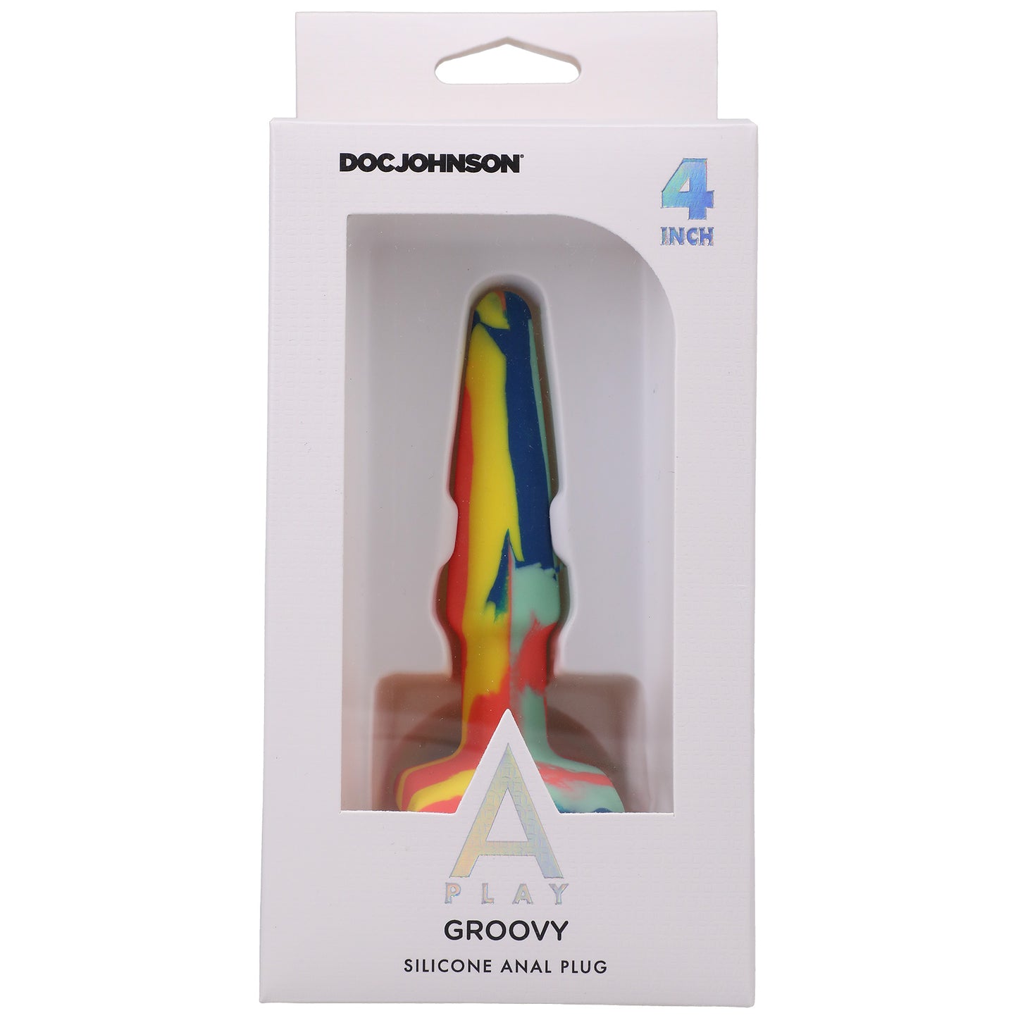 A-Play Groovy Silicone Anal Plug 4 Inch - Sunrise - Not Very Vanilla