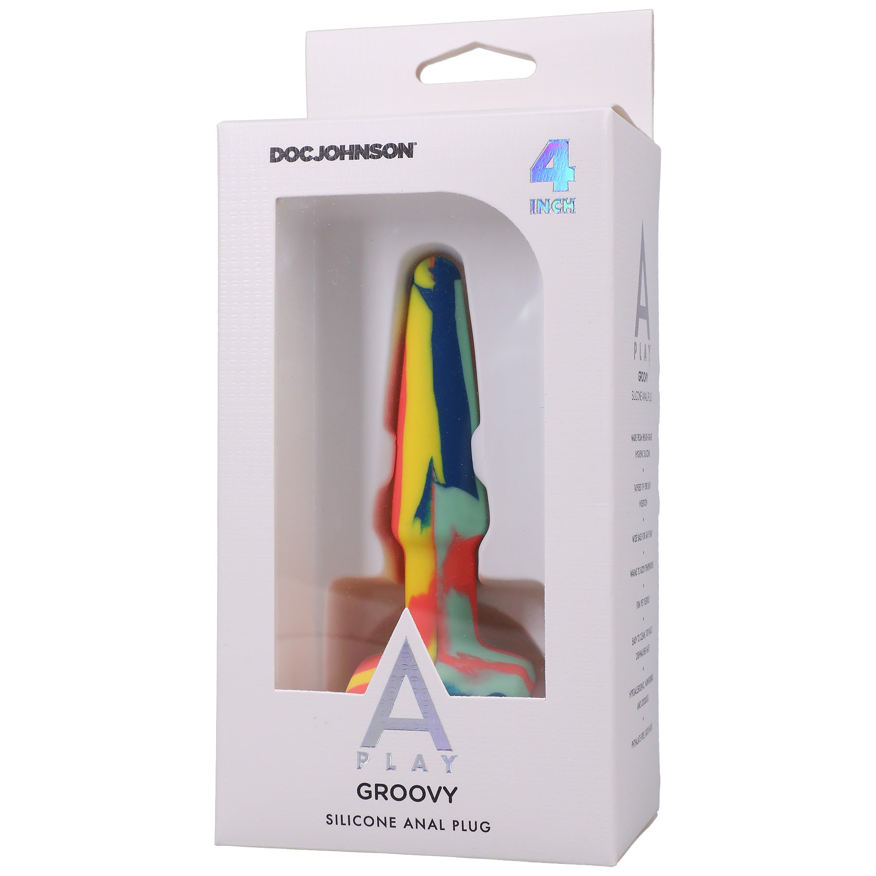 A-Play Groovy Silicone Anal Plug 4 Inch - Sunrise - Not Very Vanilla