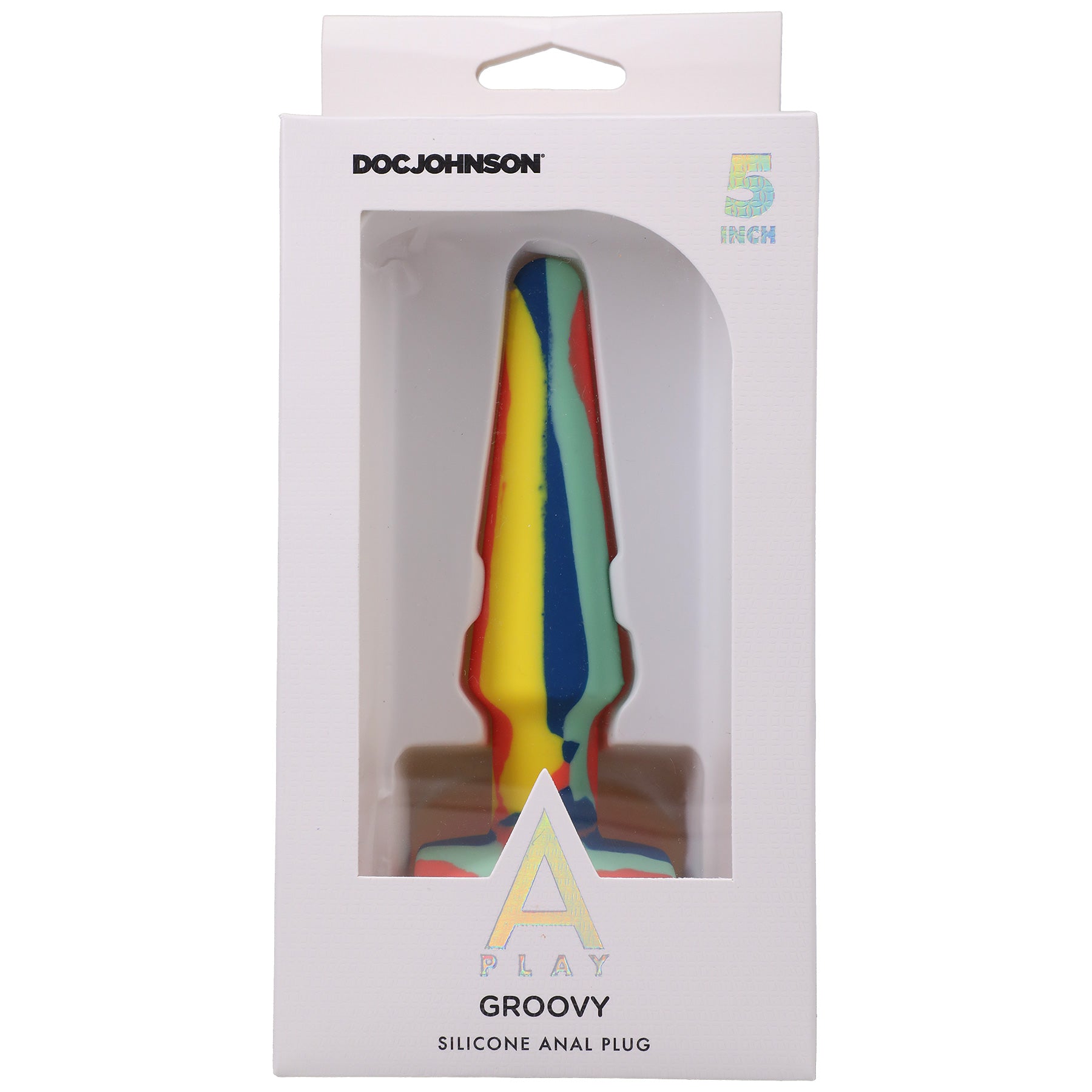 A-Play Groovy Silicone Anal Plug 5 Inch - Sunrise - Not Very Vanilla