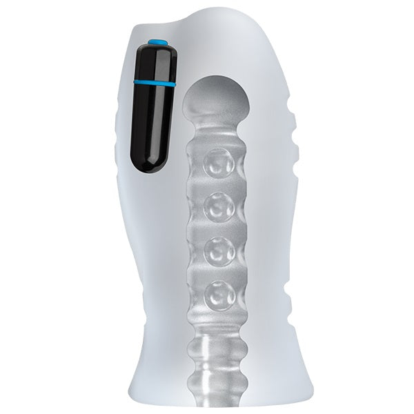 Optimale Vibrating Stroker - Massage Beads - Frost - Not Very Vanilla