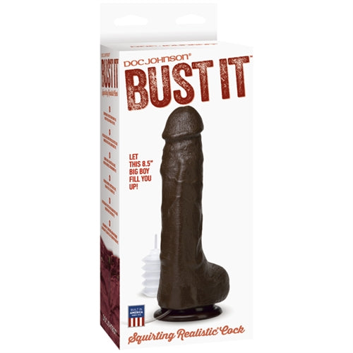 Bust It Squirting Realistic Cock - Black - Not Very Vanilla