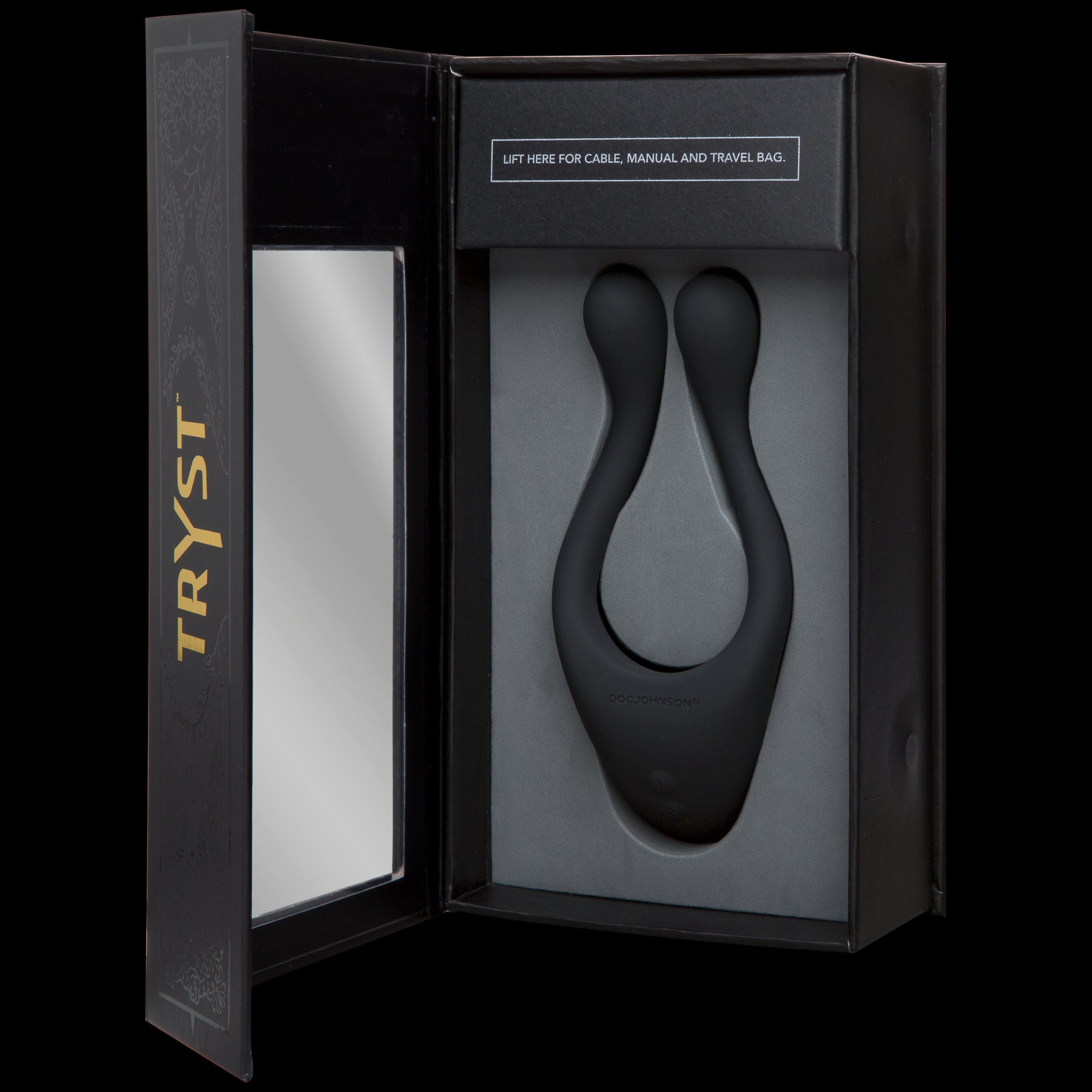 Tryst Multi Erogenous Zone Silicone Massager - Black - Not Very Vanilla