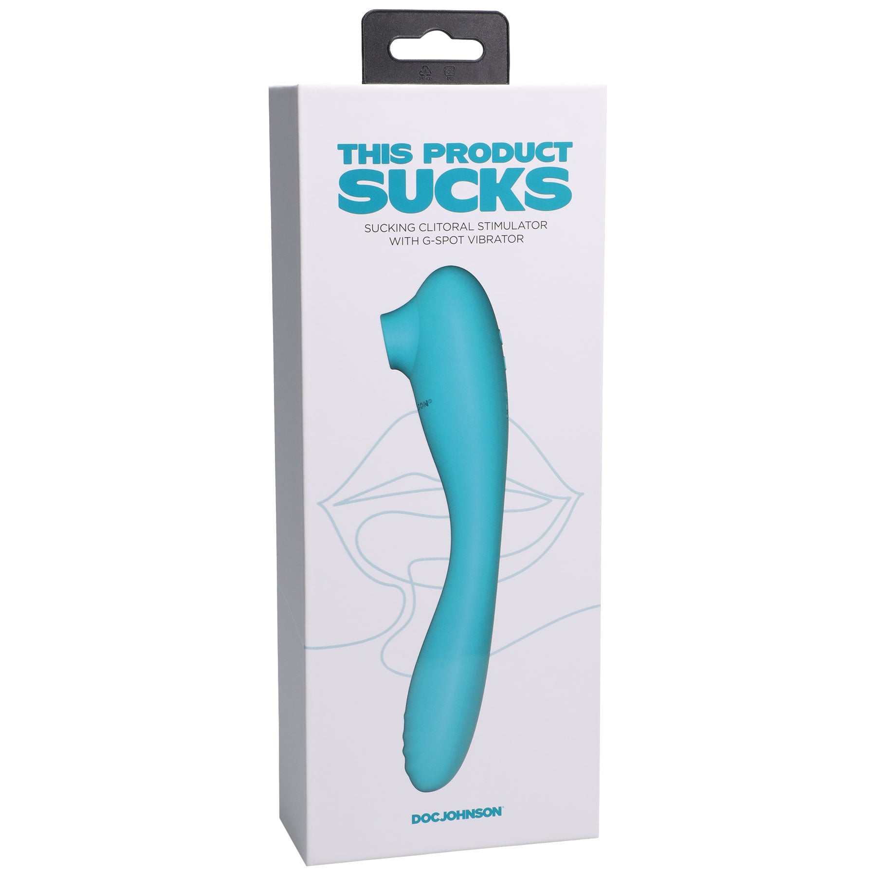 This Product Sucks - Sucking Clitoral Stimulator With Bendable G-Spot Vibrator - Teal - Not Very Vanilla