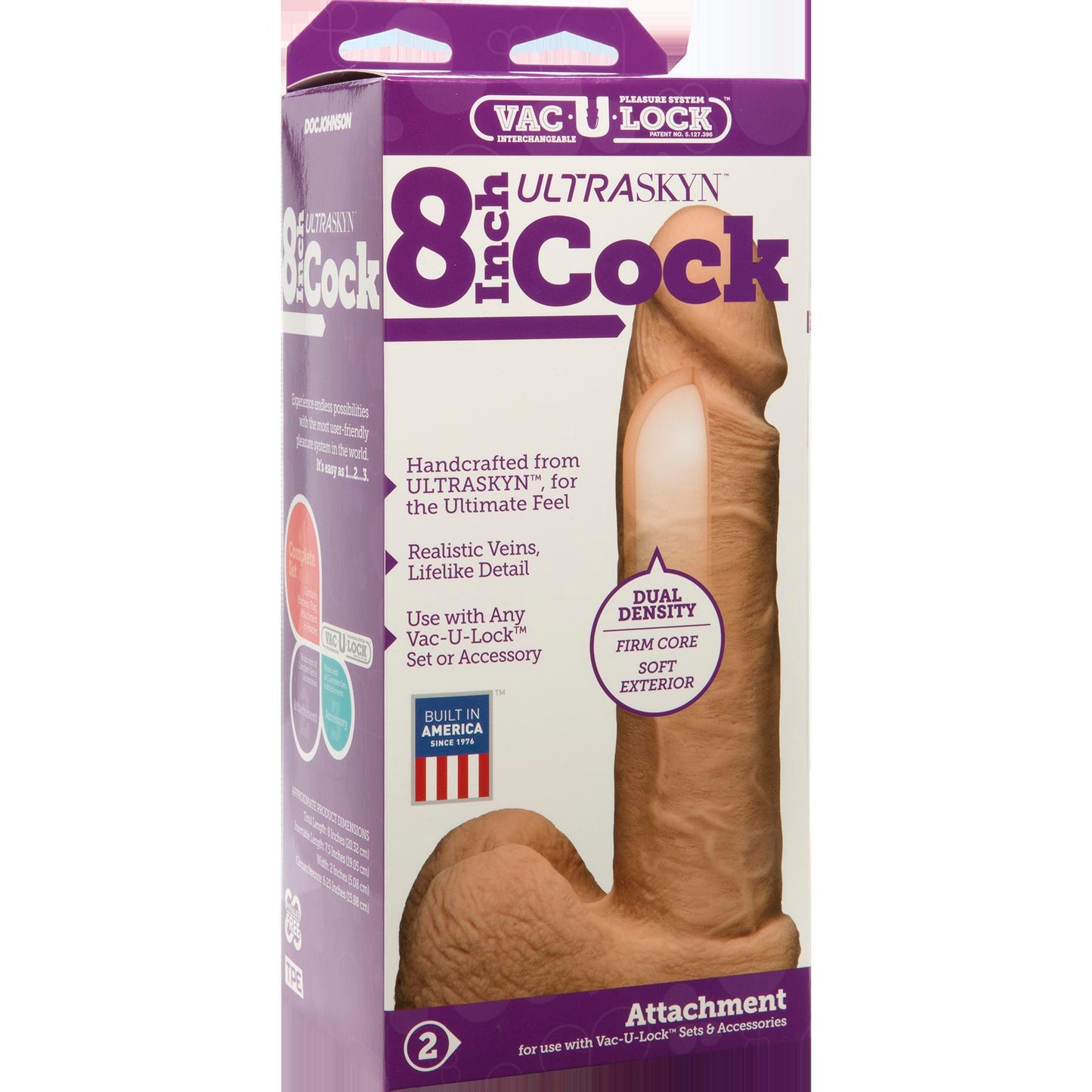 Vac-U-Lock 8-Inch Ultraskyn Cock - Vanilla - Not Very Vanilla