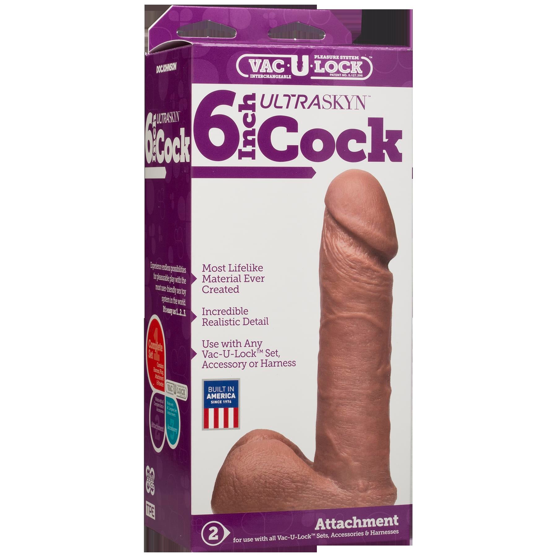 Vac-U-Lock 6-Inch Ur3 Cock - Brown - Not Very Vanilla