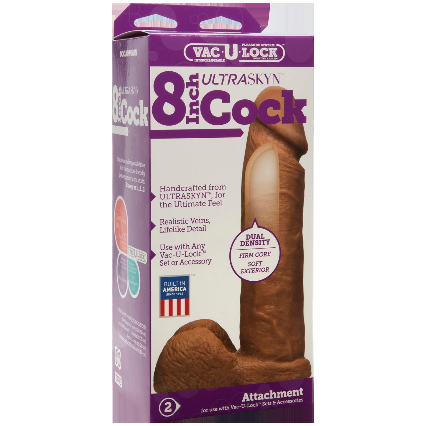 Vac-U-Lock 8-Inch Ultraskyn Cock - Caramel - Not Very Vanilla